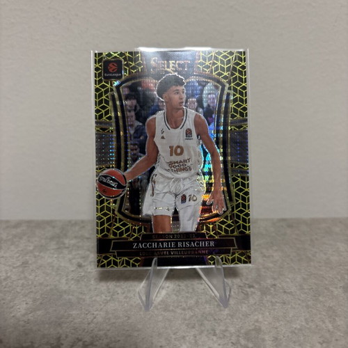 2025-26 Panini Select Euroleague Gold Prizms Fotl Zaccharie Risacher J# 2/10