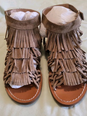 Zara flat sandals brown new, size 37