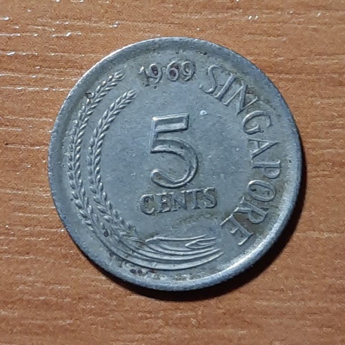 Singapore and Australia coins used, set of 3 pieces