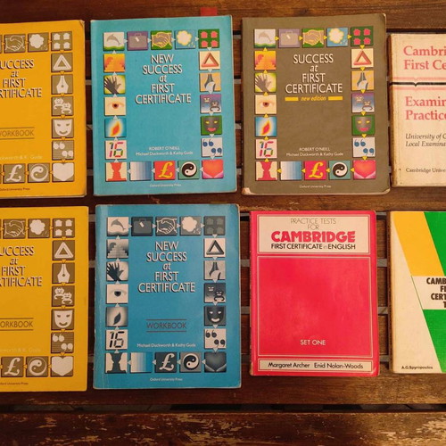English learning books used, pack of 22 Lower First Certificate