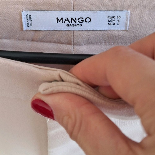 Mango fabric pants like new, beige, size S