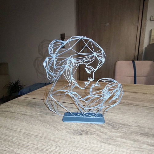 Modern Line Art table decor Mother and Child new