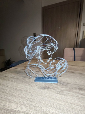 Modern Line Art table decor Mother and Child new