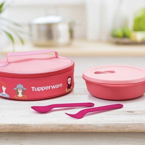 Tupperware Fancy Crystalwave Lunch Set with Thermal Bag new