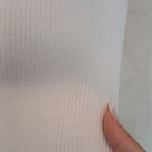 Zini dress white like new with small cutout and rib fabric