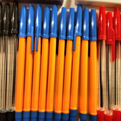 Stationery set with Bic pens, tape correctors and highlighters