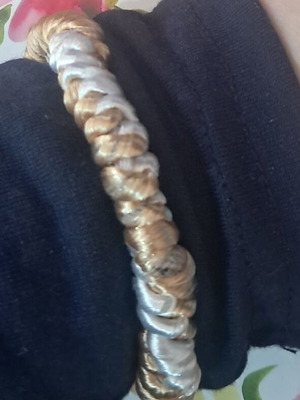 Bracelet handmade made to order, white and gold