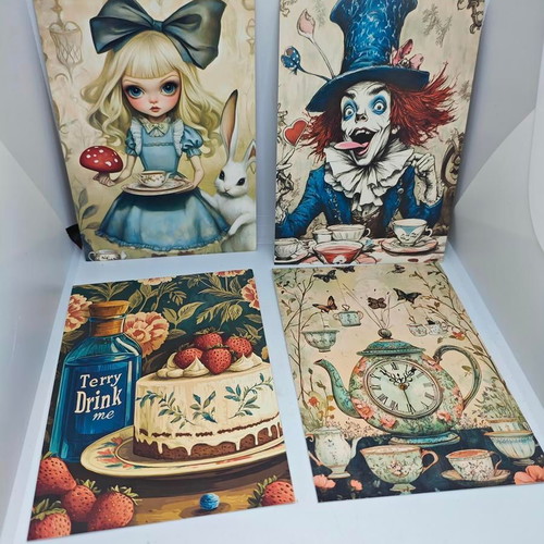 Alice in Wonderland set of 32 collectible postcards like new