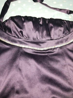 Purple satin backless dress Giorgio Ajutanti like new, small