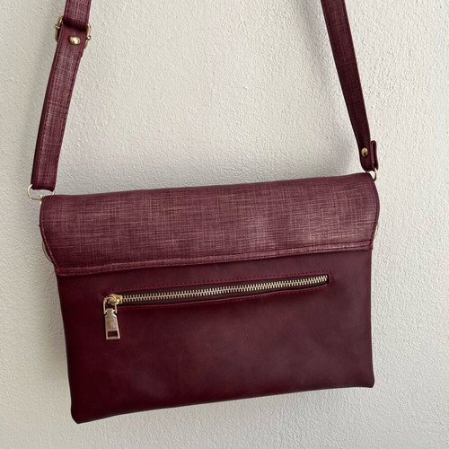 Veta bag Burgundy new crossbody with multiple compartments