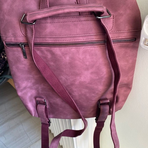 Backpack suede used backpack with zipper compartment