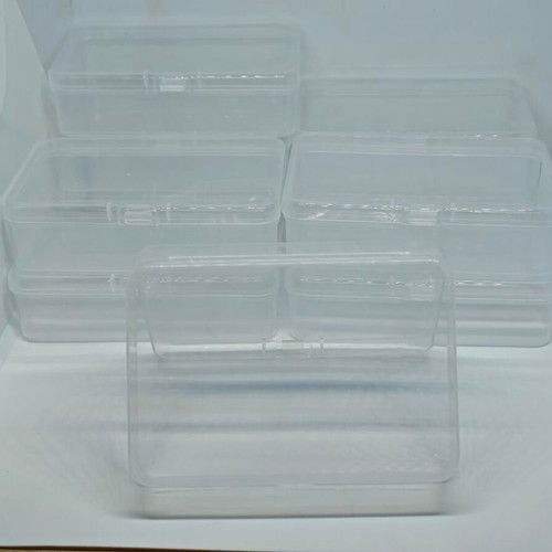 Plastic storage boxes set like new, pack of 10, food safe transparent