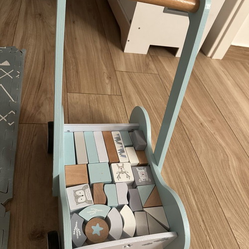 Wooden walker with blocks like new