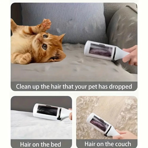 Pet Hair Removal Brush new, with reusable container