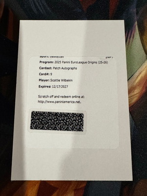 2025-26 Origins EuroLeague Scottie Wilbekin Patch Autographs
