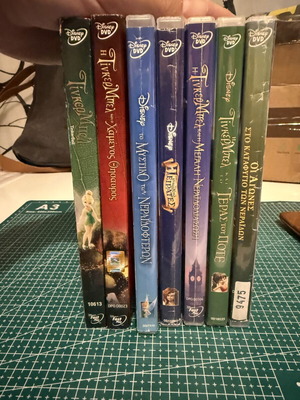 Tinkerbell DVD collection used, all movies with Greek dubbing