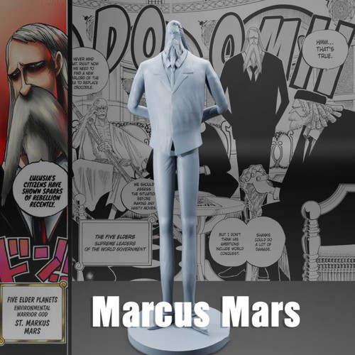 One piece Marcus Mars figure 25cm new, 3D printed