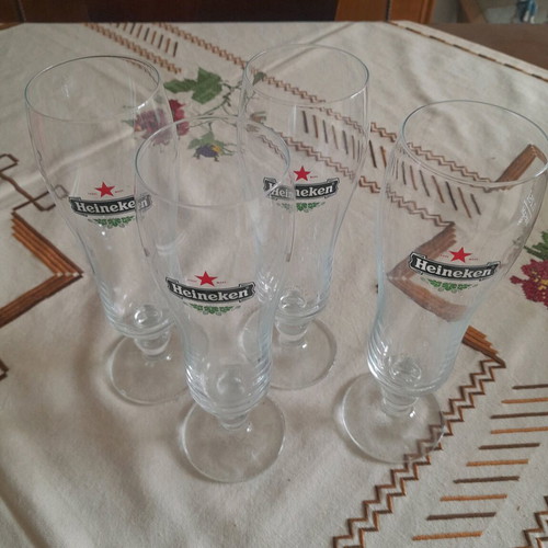 Heineken beer glasses new, 0.25ml, set of 4