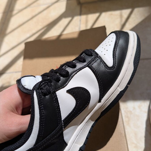 Nike Dunk Low Panda sneakers size 37.5 used, black and white