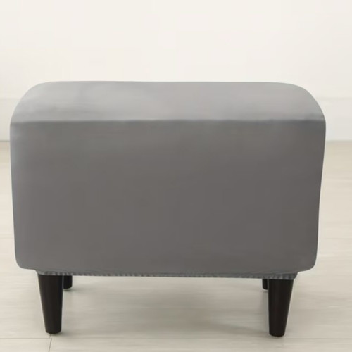 Stool cover gray velvet like new