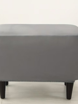 Stool cover gray velvet like new
