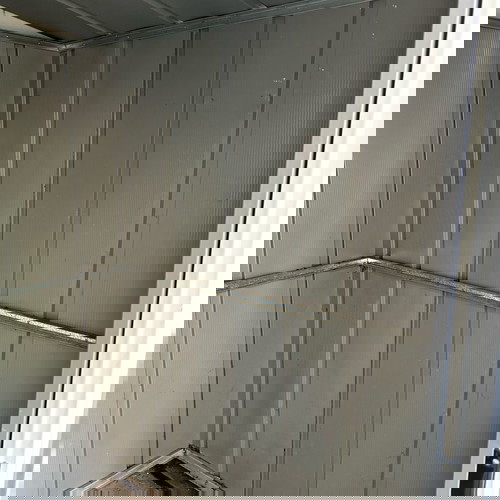 Metal storage shed ideal for outdoor space, spacious