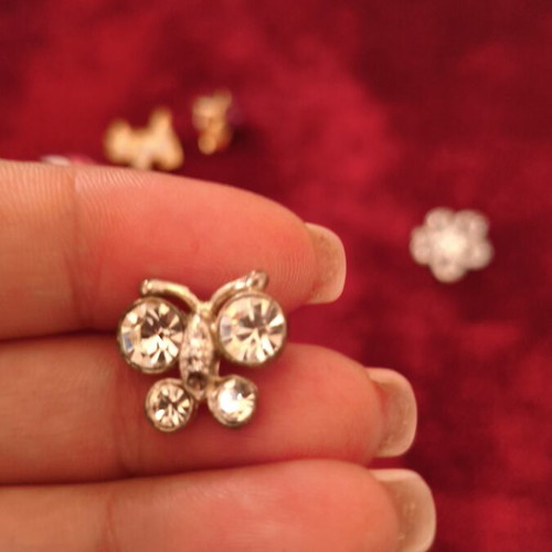 Decorative pins with rhinestones like new, various designs