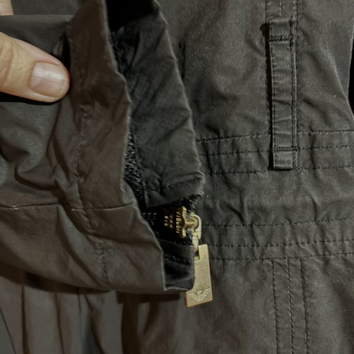 Armani jacket summer jacket with hood like new, black