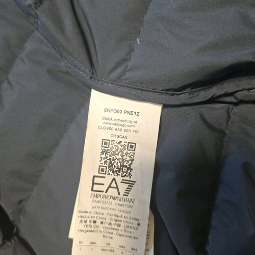 Men's vest Emporio Armani EA7 used, size M, with natural down