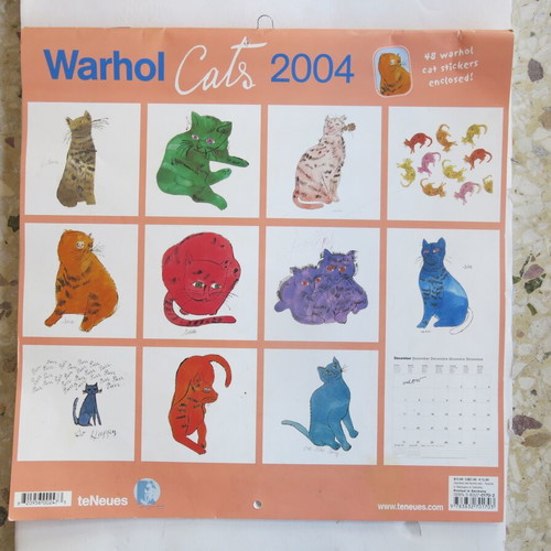 Andy Warhol Cats 2004 calendar used