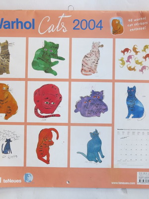 Andy Warhol Cats 2004 calendar used