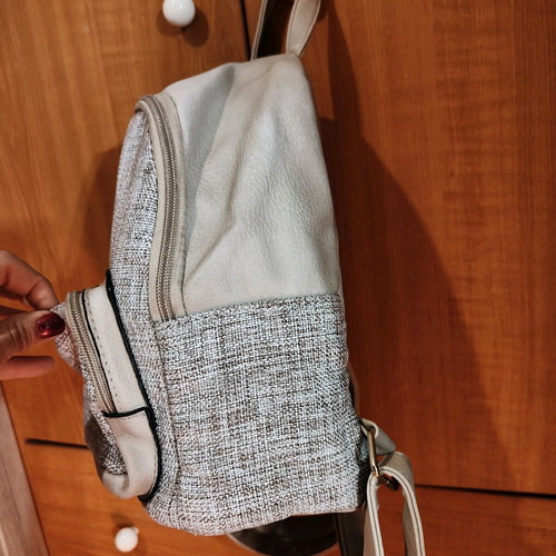 Beige backpack bag used