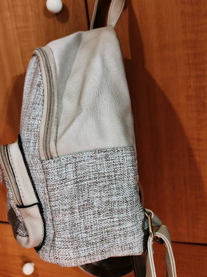 Beige backpack bag used