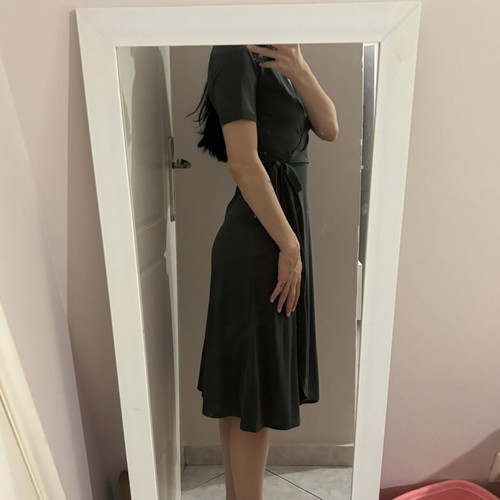 H&M midi dress, green, XS