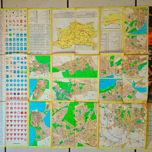 Bulgaria road map 1988 used with minor tears