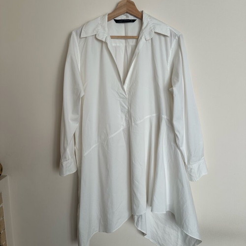 Zara shirt dress white size L like new