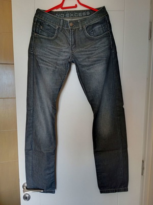 No Excess παντελόνι τζην ανδρικό μεταχειρισμένο, στενή γραμμή, σκούρο μπλε