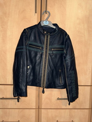 Chevignon Biker leather jacket for 8 years like new, black