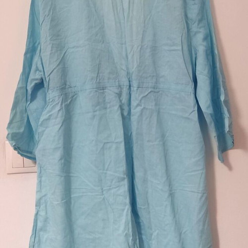Beach kaftan blouse used, turquoise, size L