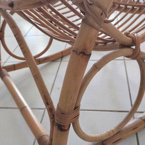 Handmade bamboo rocking chair, 40 years old