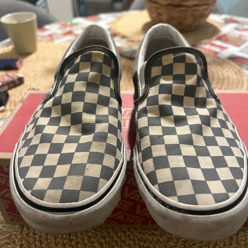 Vans UA Classic Slip-On (Checkerboard) Pewtert size 43 like new
