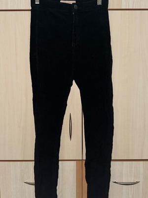 Topshop velvet pants used, black, size S