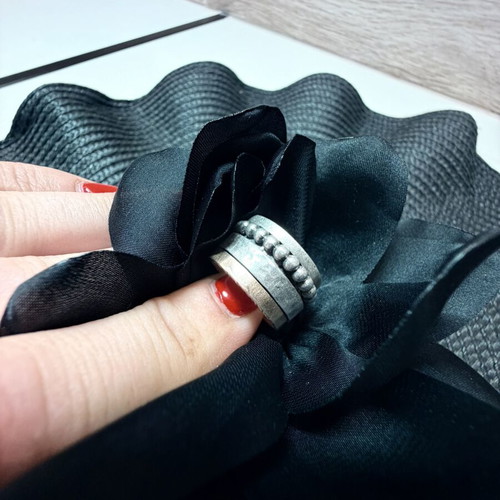 K.and ring in 925 silver and 750 gold