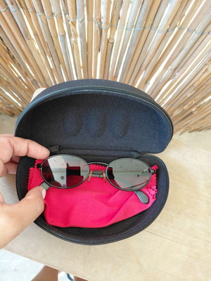 Iceberg vintage γυαλιά ηλίου unisex οβάλ μεταχειρισμένα, μαύρος μεταλλικός σκελετός