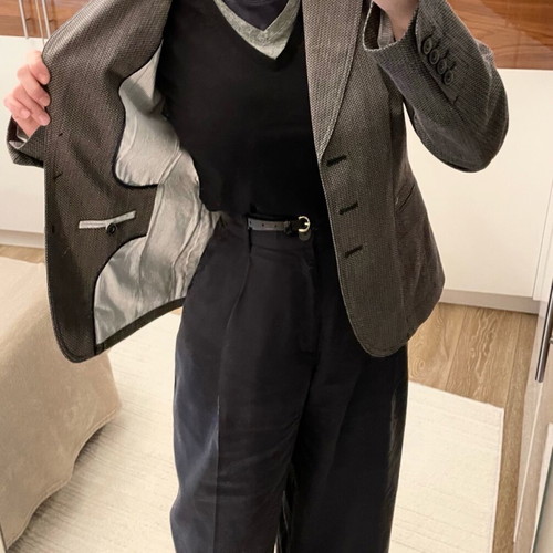 Marks & Spencer blazer set grey and S.Oliver t-shirt like new, size M-L