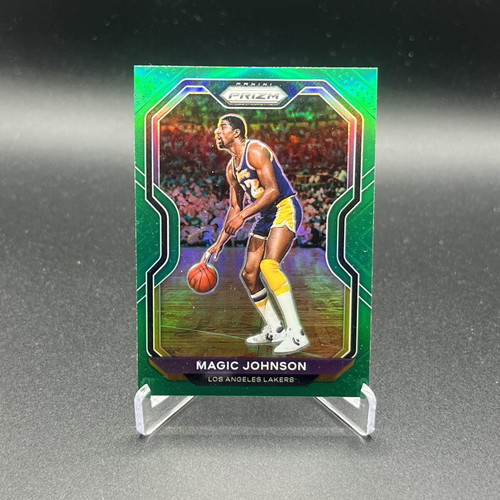2020-21 Panini Prizm Green Prizm Magic Johnson card