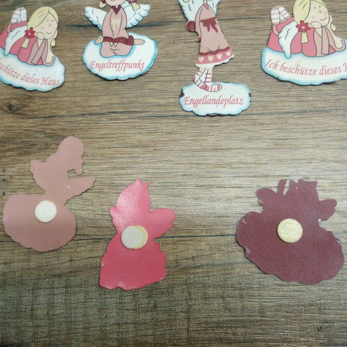Tin decorative angel stickers pack of 8, new