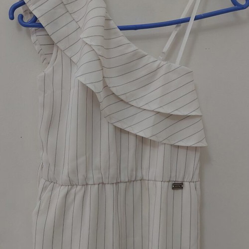 Miss Ebita girls' jumpsuit used, size 12 years, white and grey