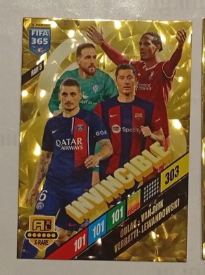 Panini Fifa365 Invincible cards like new, set of 3