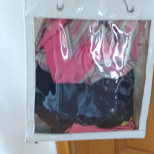 Transparent plastic bag white like new, very fashionable